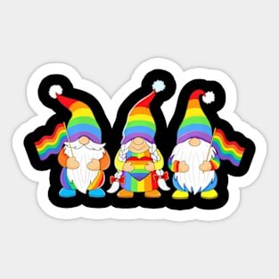 Gnomes LGBT Flag Pride Month Gay Lesbian Gnomies Sticker